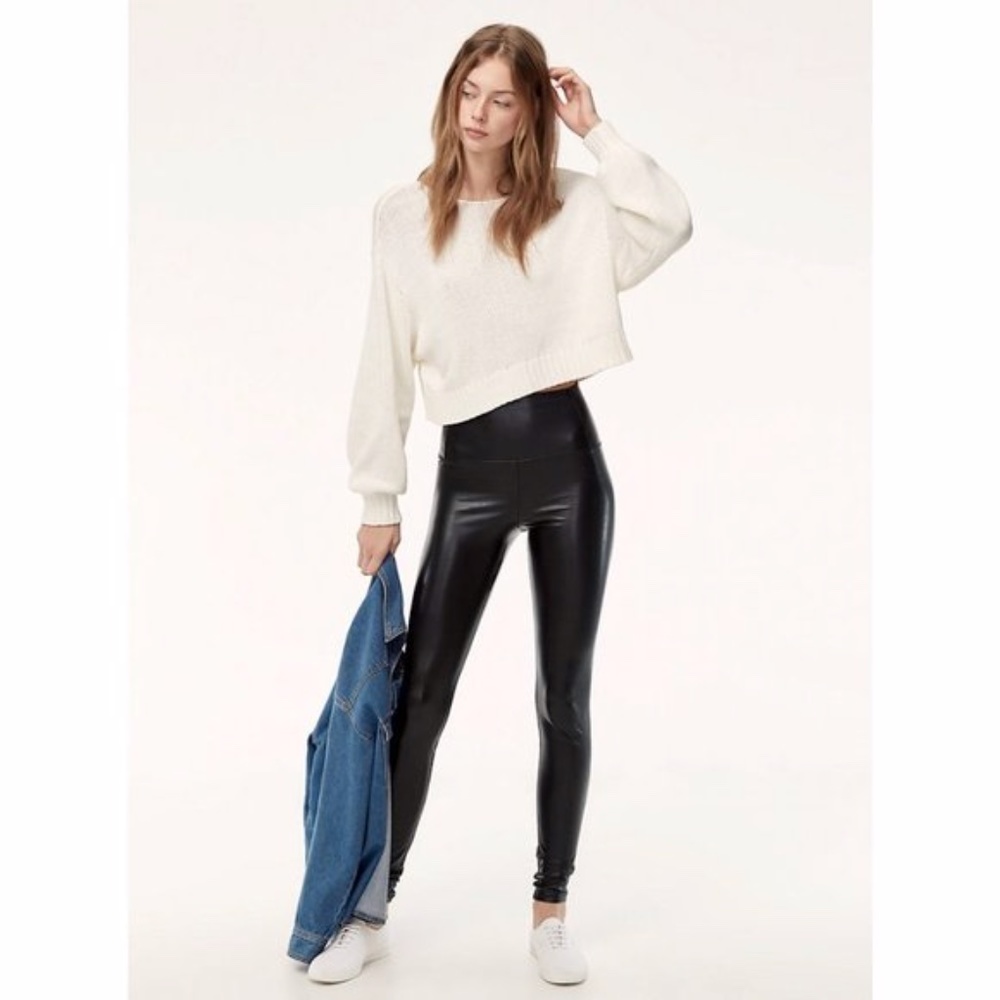 NWT Aritzia Wilfred Daria Vegan Faux Leather Leggings Small